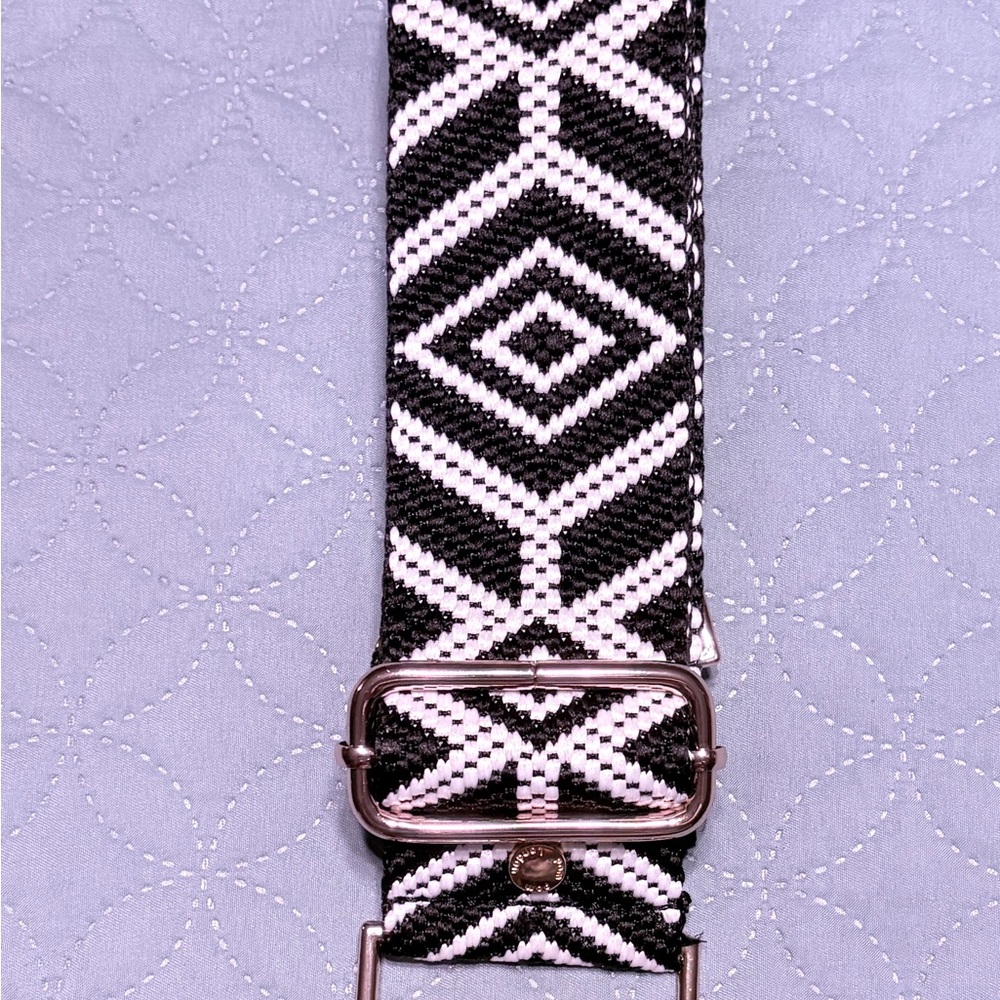 Pom Pom London Black & White Diamond Strap